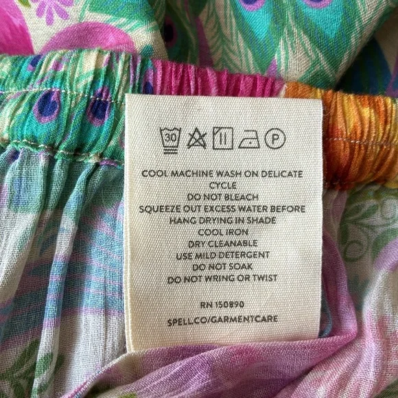 NWT🦩Spell Boheme Cropped Blouse in Spring size small - Picture 9 of 11